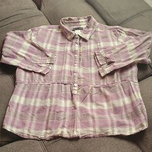 Preswick & Moore Lavender Plaid Button-Front Shirt